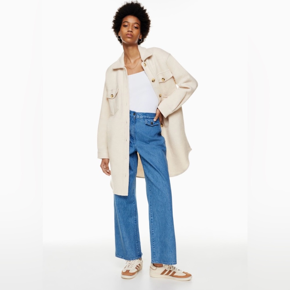 ARITZIA Wildfred Free Ganna Long Shirt Jacket, Size X-Small.